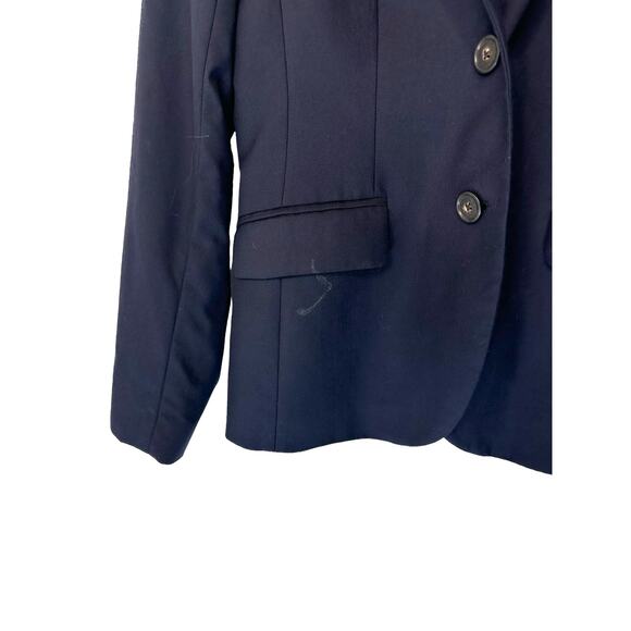J.Crew Super 120s Navy Blue Wool Blazer Size 4 Office Career Work Business - Picture 5 of 10